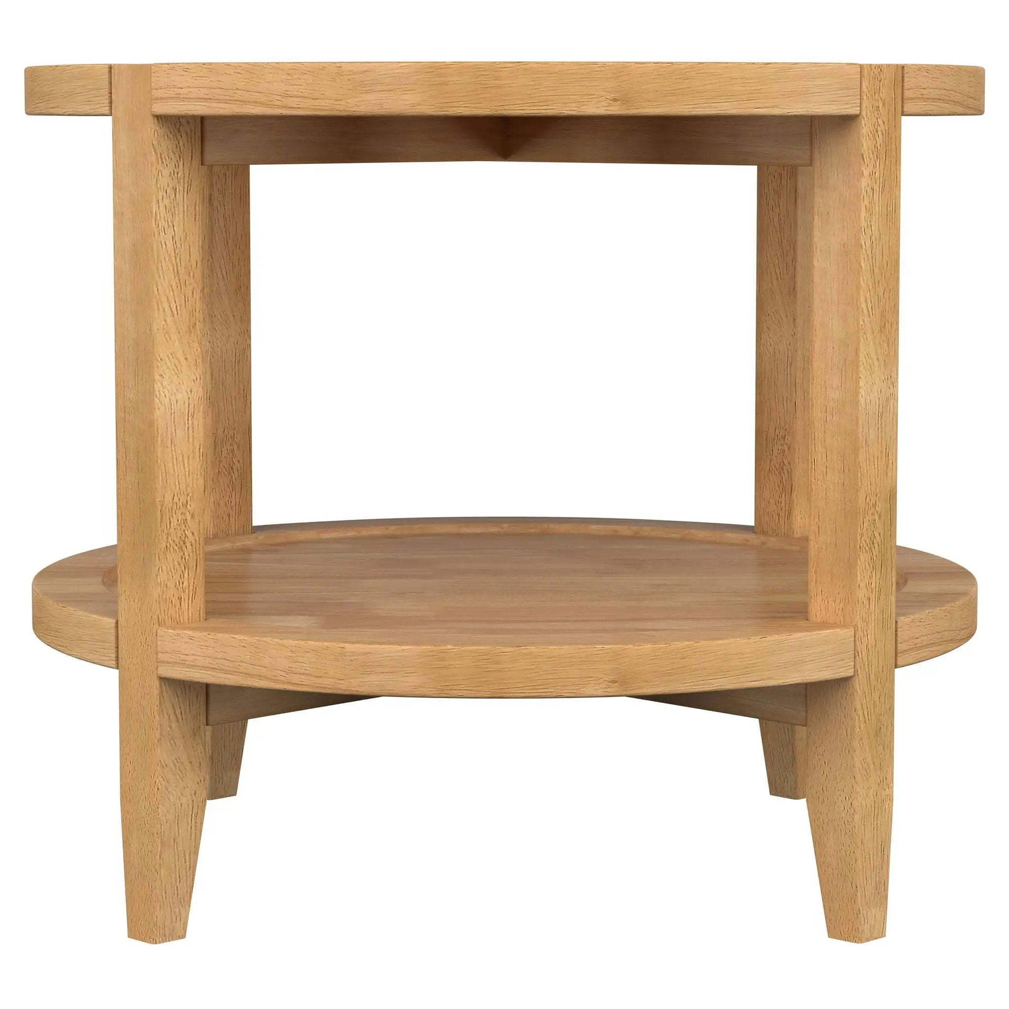 Camillo 3-piece Round Coffee and End Table Set Maple by Unique Piece Furniture