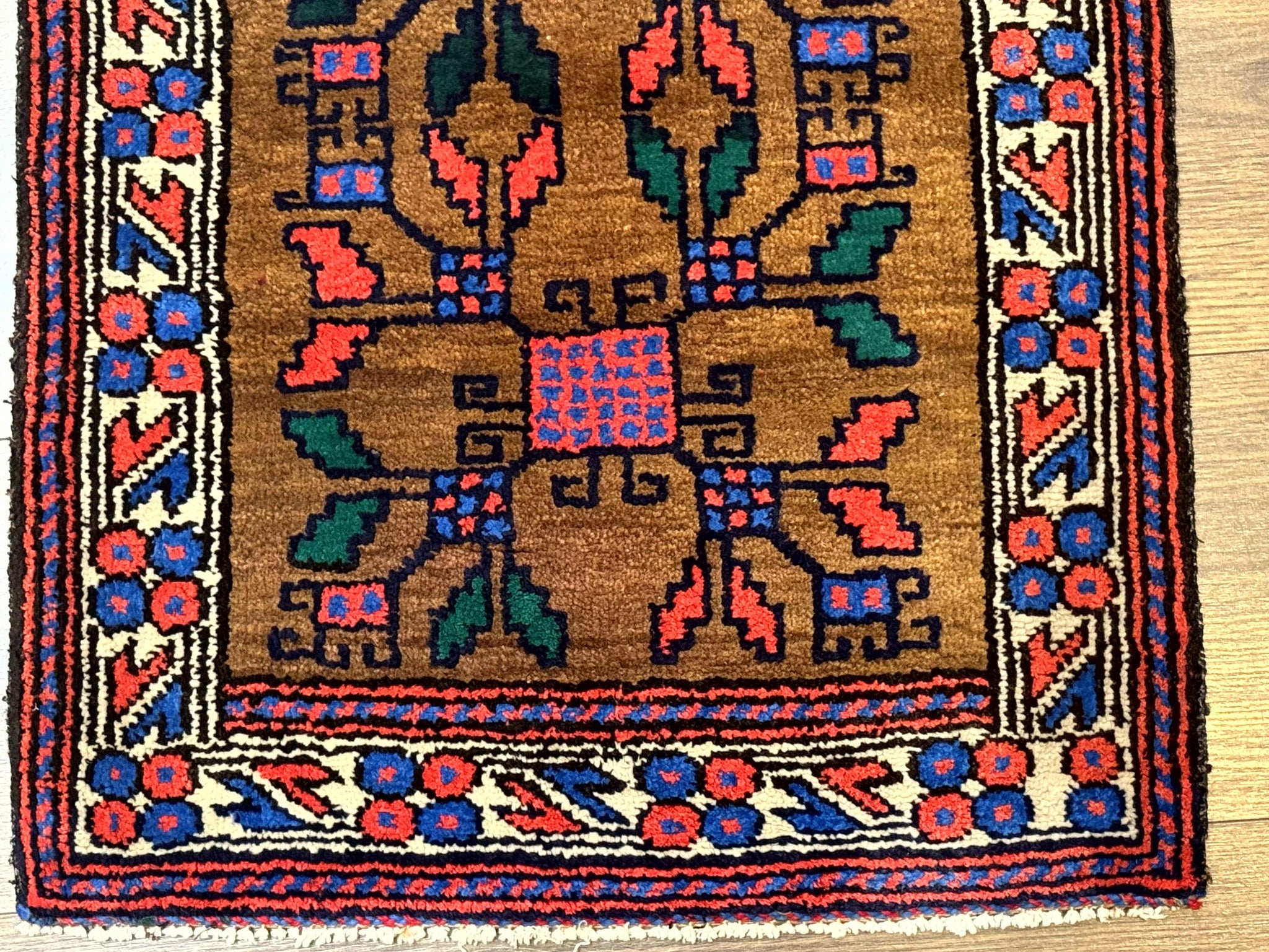 Small Persian Baluchi Rug, Tribal Rug, Brown, Multicolor by Jewel Rugs