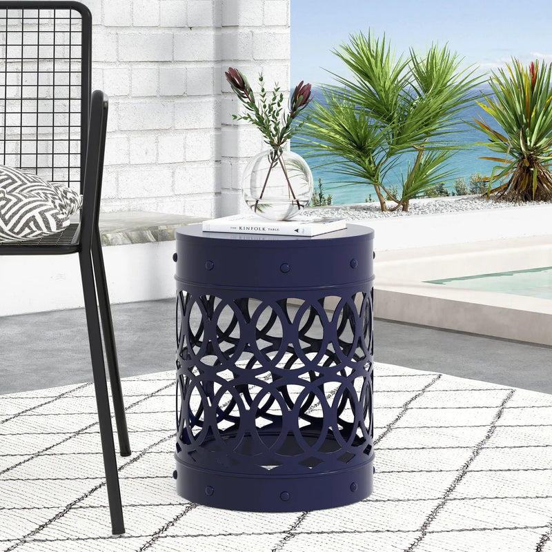 Outdoor Metal Large End Table, Modern Design by HouseOfZazla