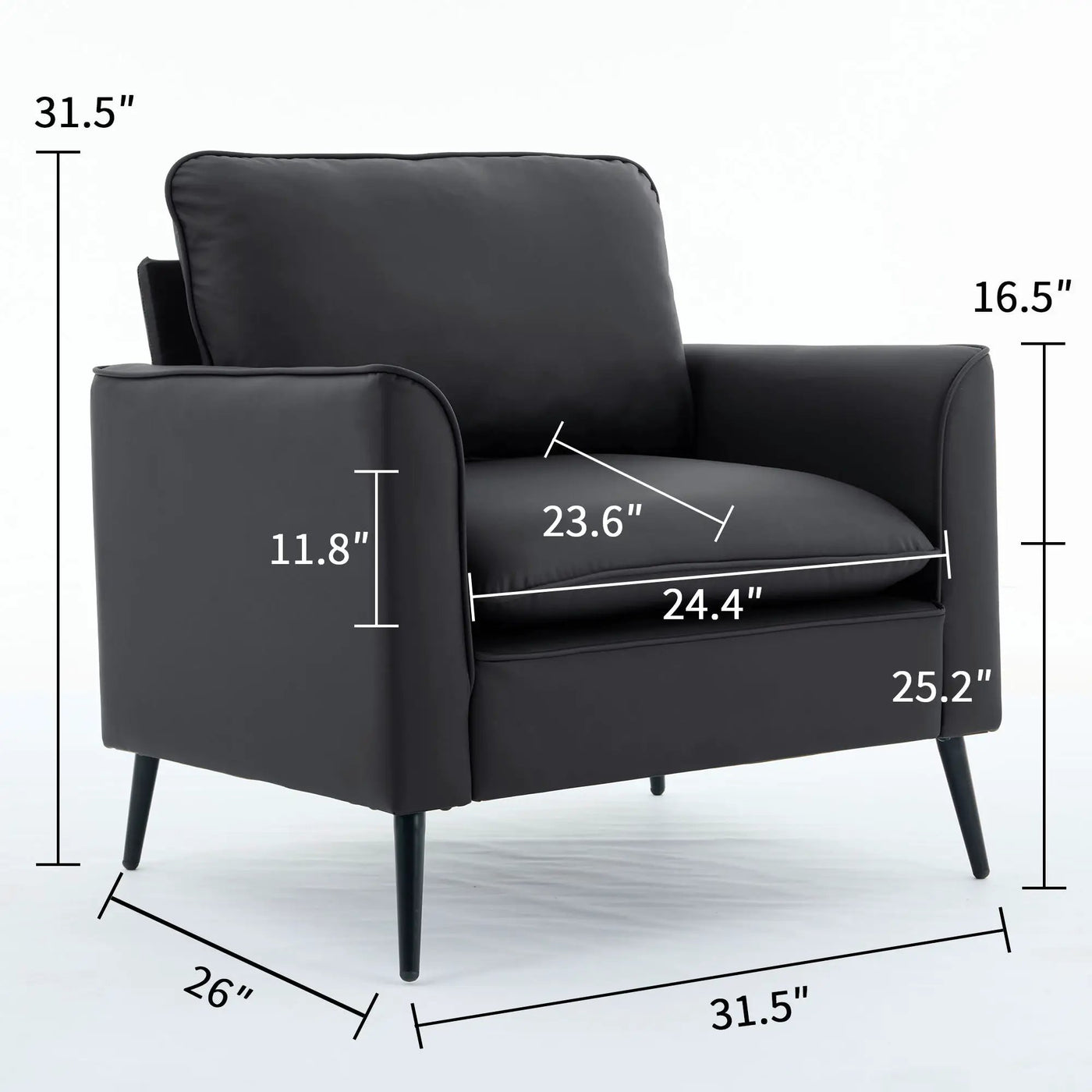 Nordic Retro Light Luxury Upholstered Sofa Chair by Unique Piece Furniture