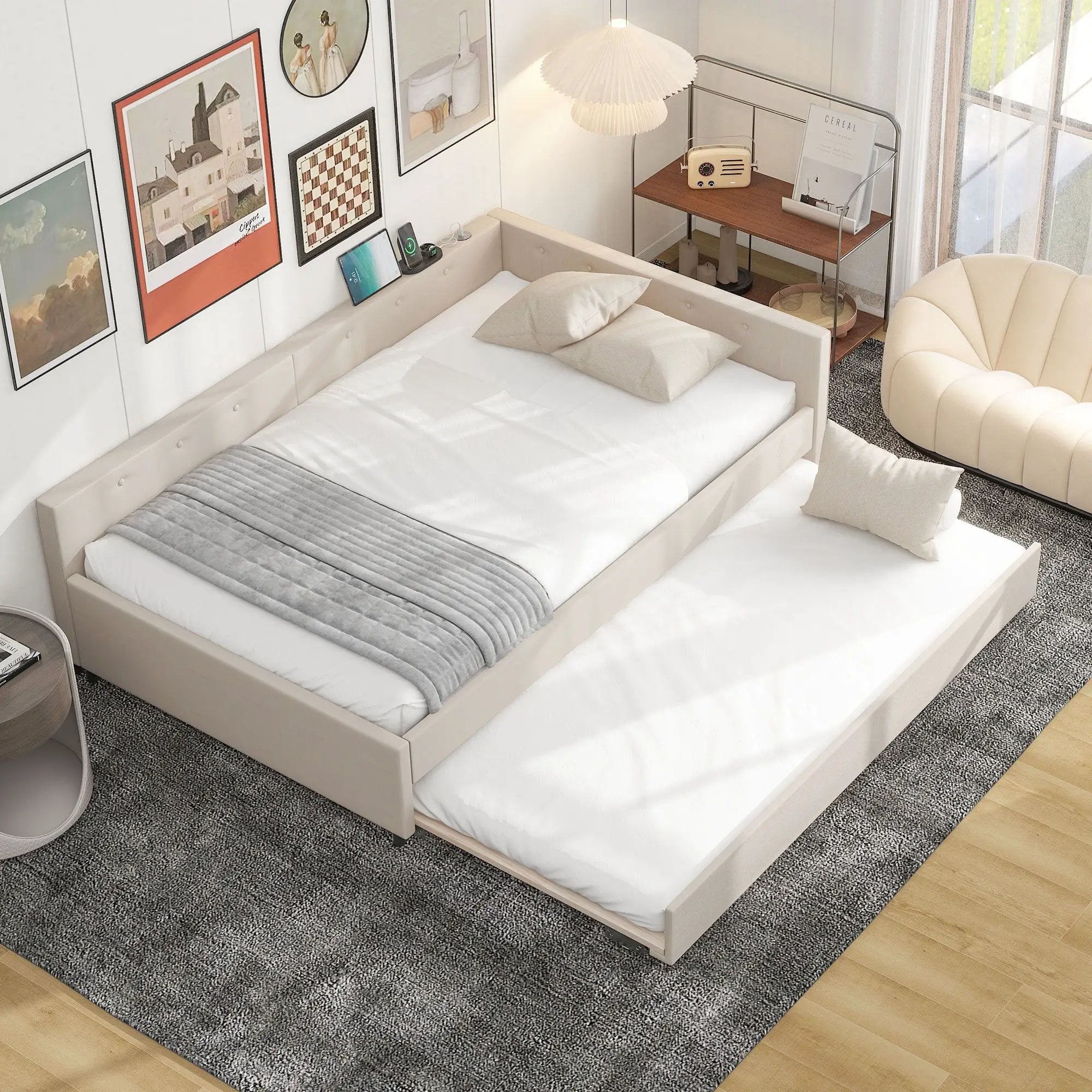 Platform Bed With USB Ports by HouseOfZazla