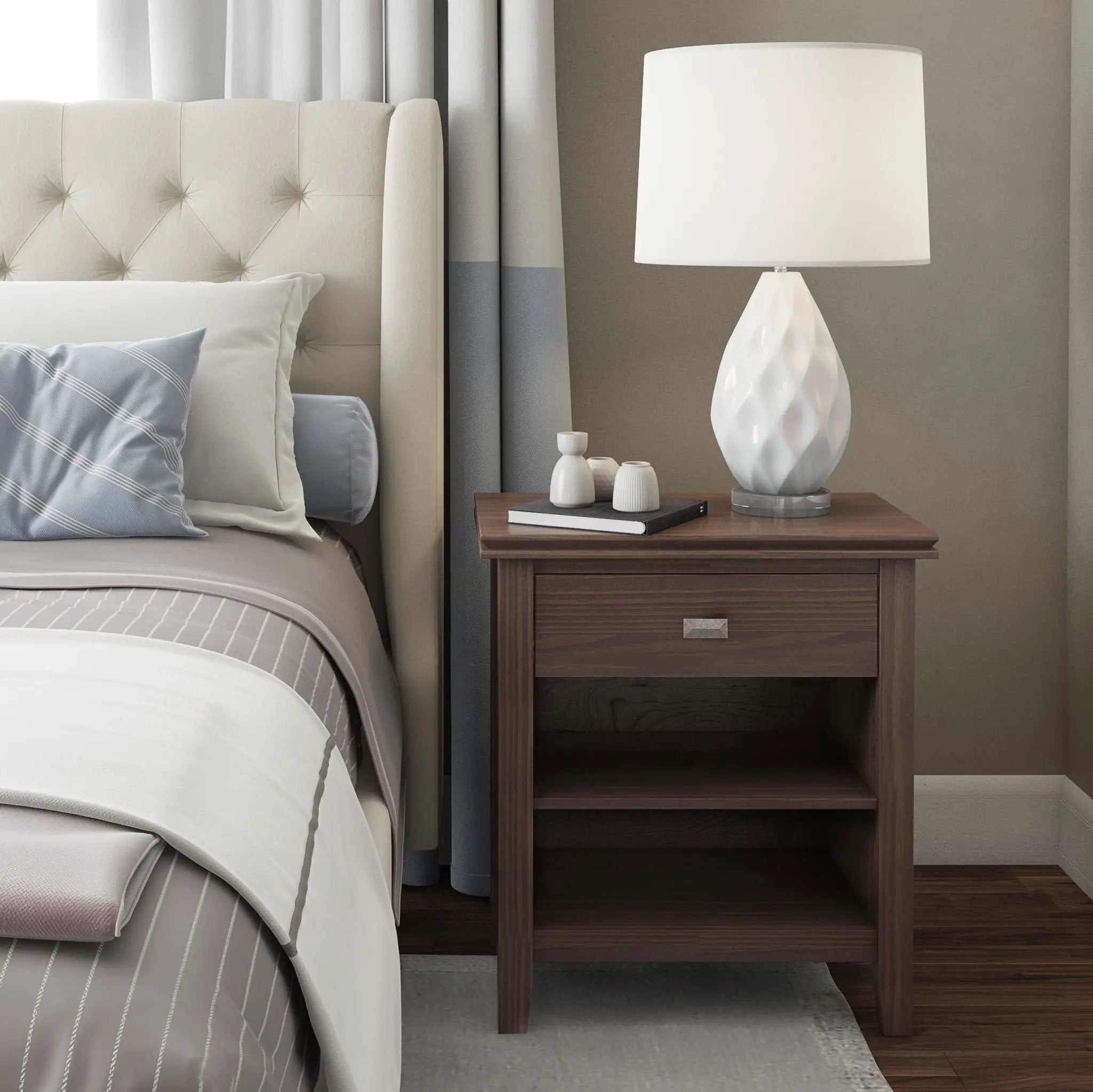 Artisan - Bedside Table - Warm Walnut Brown by Unique Piece Furniture