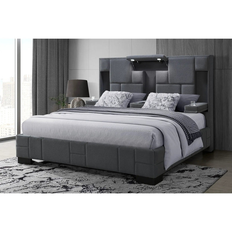 Yaris - Contemporary Bed With Wireless Charging And LED Lights
