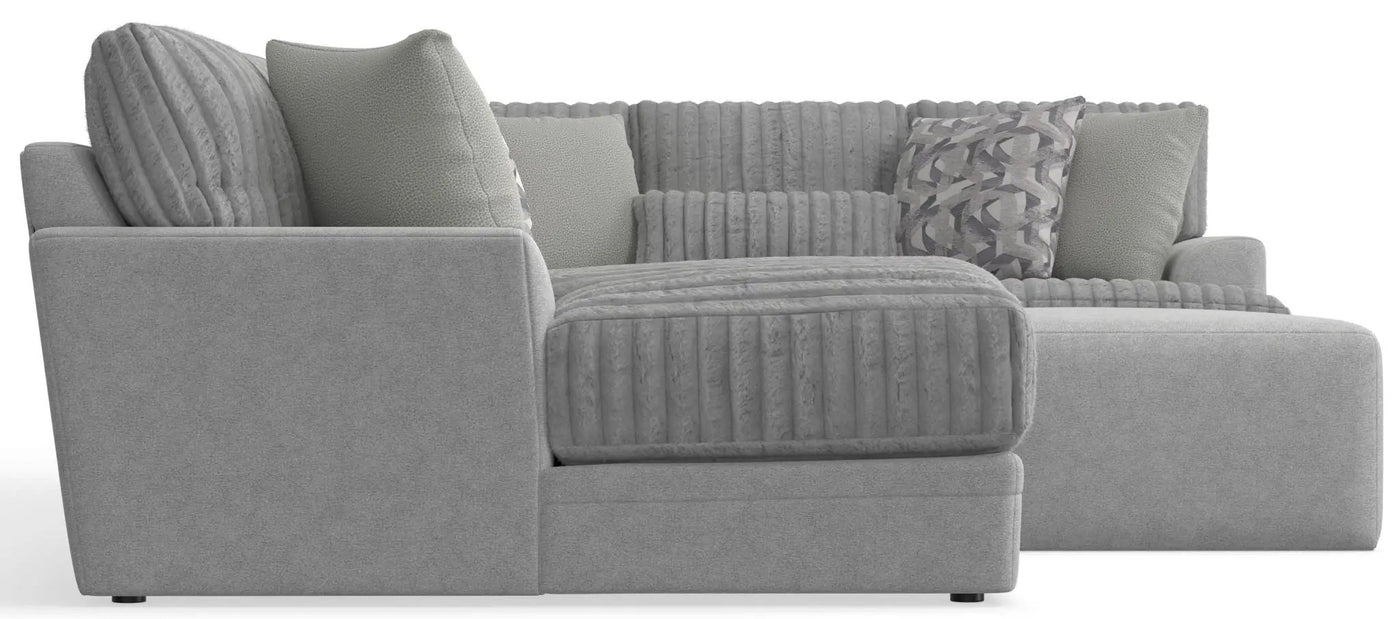 Titan - Sectional With Comfort Coil Seating, Cocktail Ottoman And Accent Pillows Included by Unique Piece Furniture