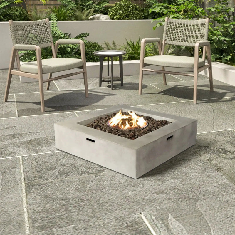 Streamlined Aesthetic Outdoor Fire Pit Table by Unique Piece Furniture