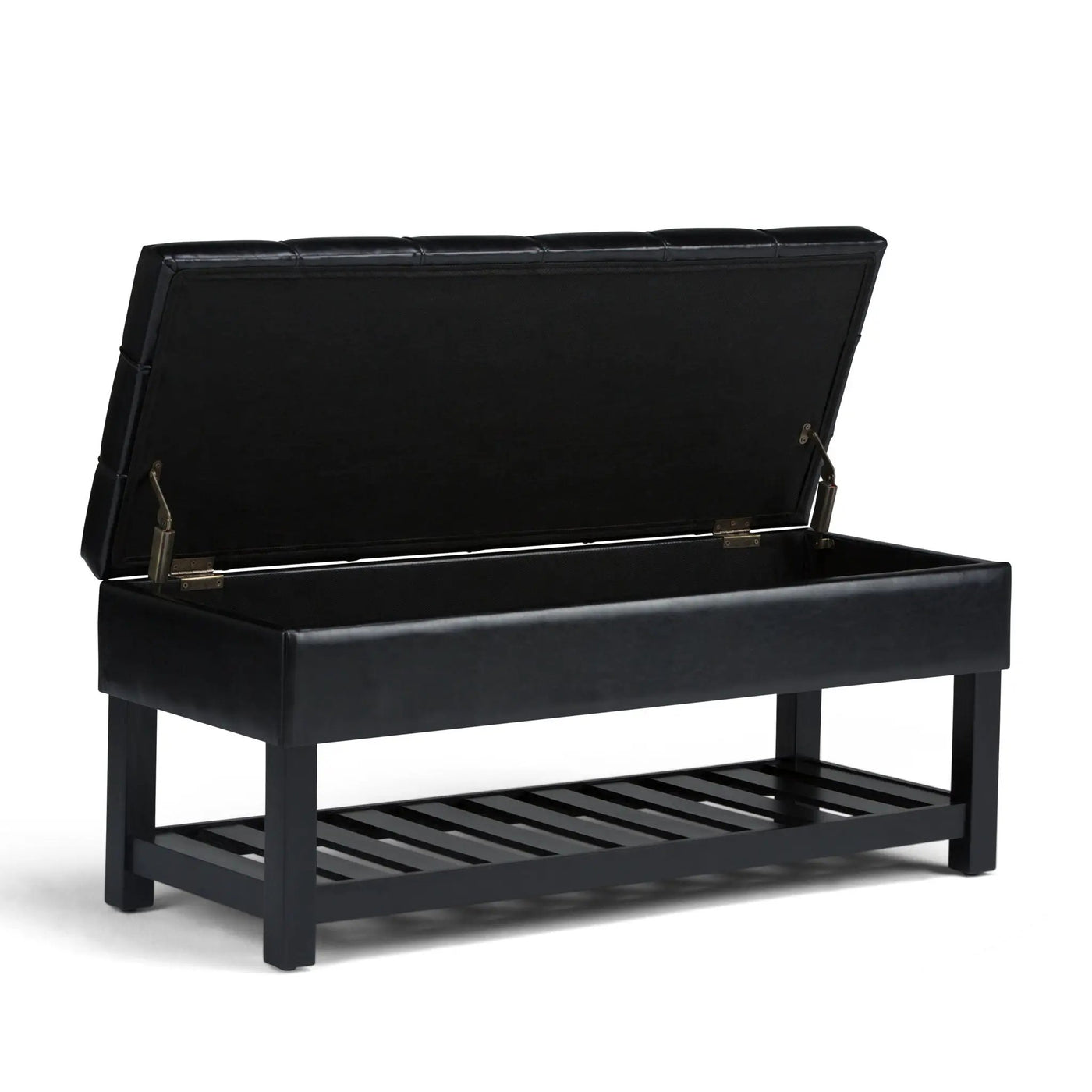 Saxon - Upholstered Transitional Storage Ottoman Bench by HouseOfZazla