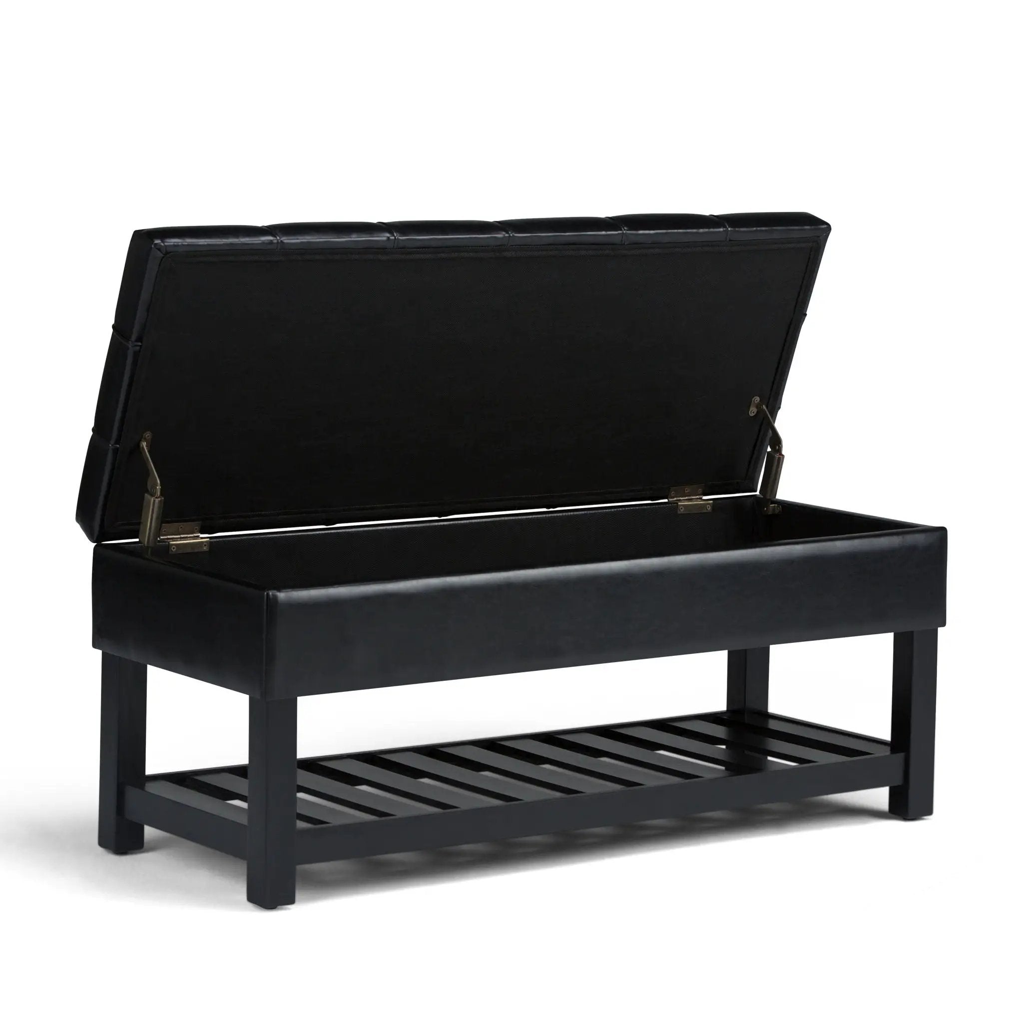 Saxon - Upholstered Transitional Storage Ottoman Bench by HouseOfZazla