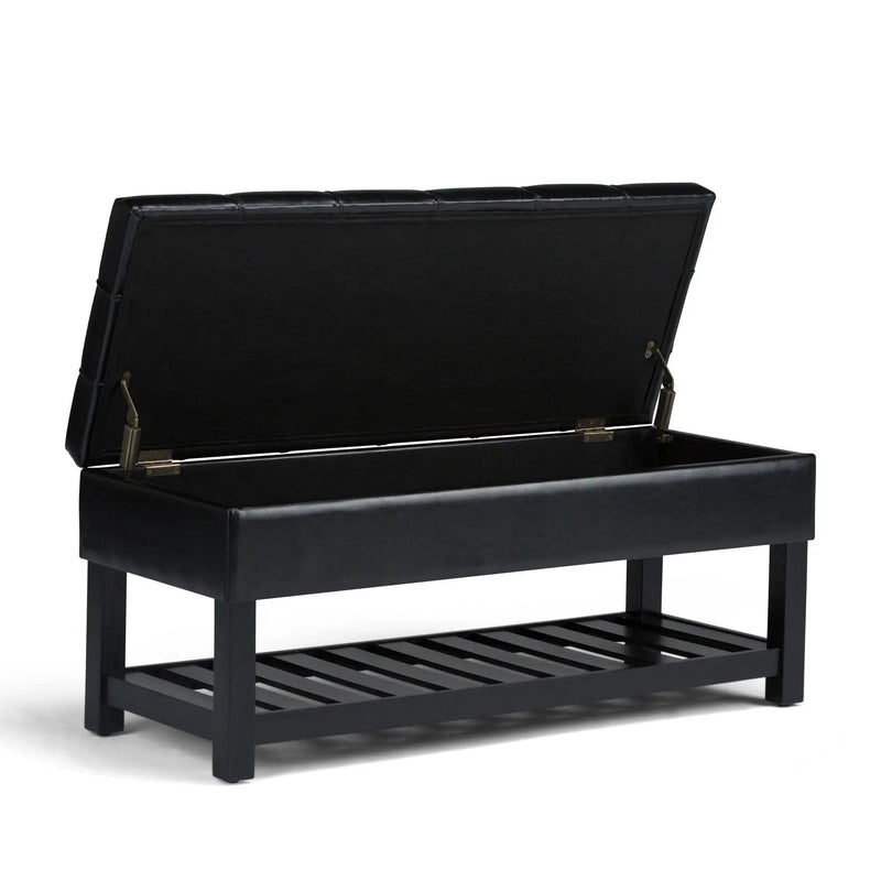 Saxon - Upholstered Transitional Storage Ottoman Bench by HouseOfZazla