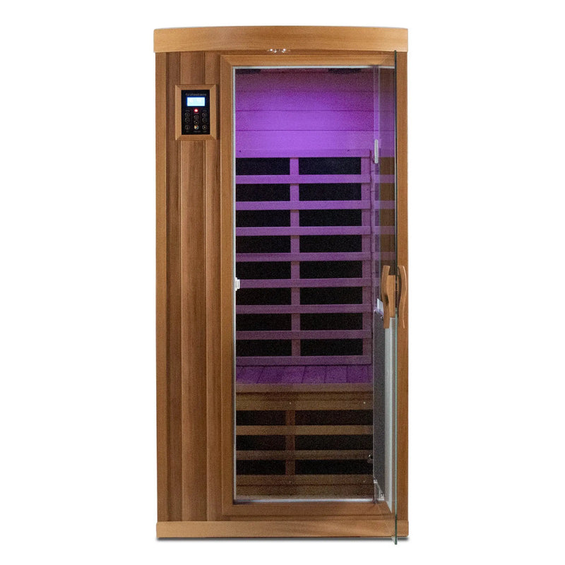 Low EMF One person Far infrared red cedar Deluxe indoor sauna room by HouseOfZazla