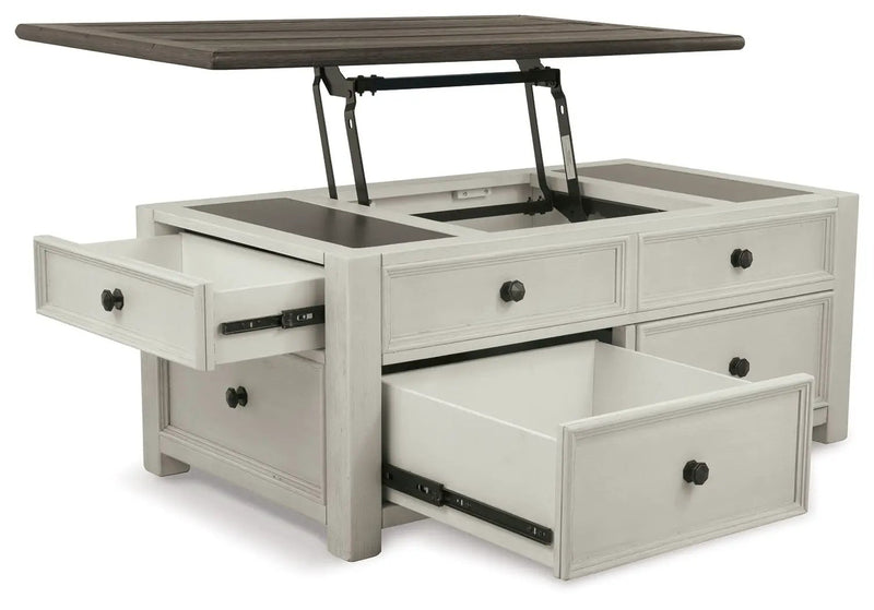 Bolanburg - Lift Top Cocktail Table - White / Brown / Beige by Unique Piece Furniture