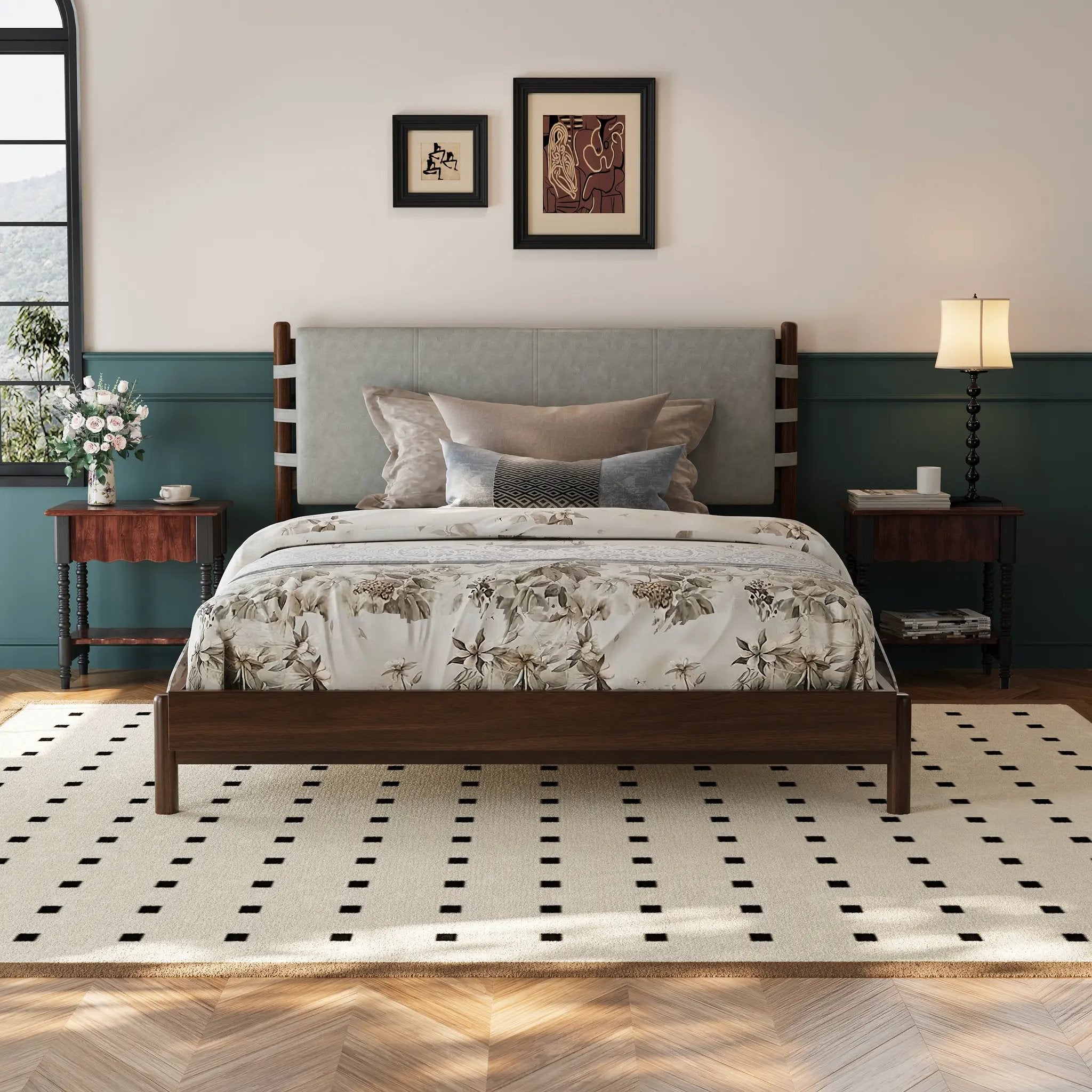 Premium Rubber Wood Platform Bed Frame by HouseOfZazla