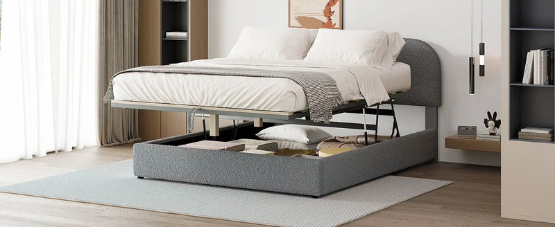 Upholstered Platform Bed With Hydraulic Storage System by HouseOfZazla