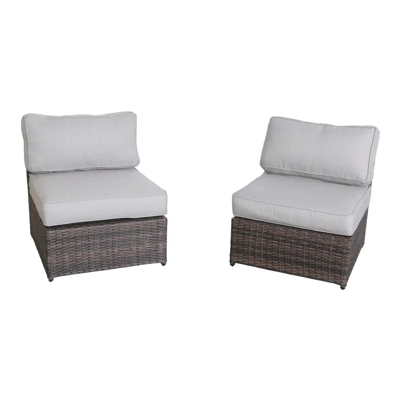 2 Person Wicker Conversation Set With Cushions, Weather Resistant by Unique Piece Furniture