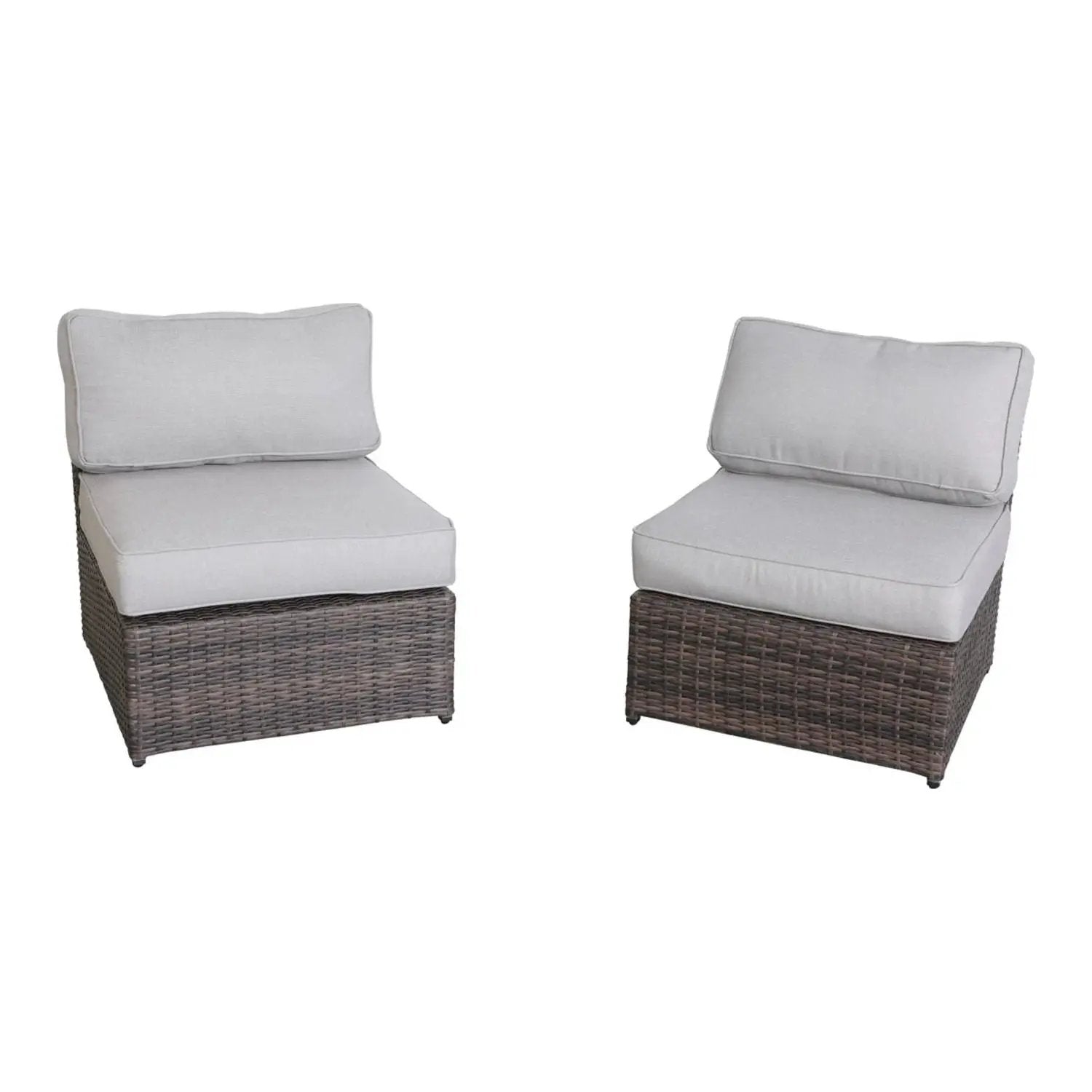 2 Person Wicker Conversation Set With Cushions, Weather Resistant by Unique Piece Furniture
