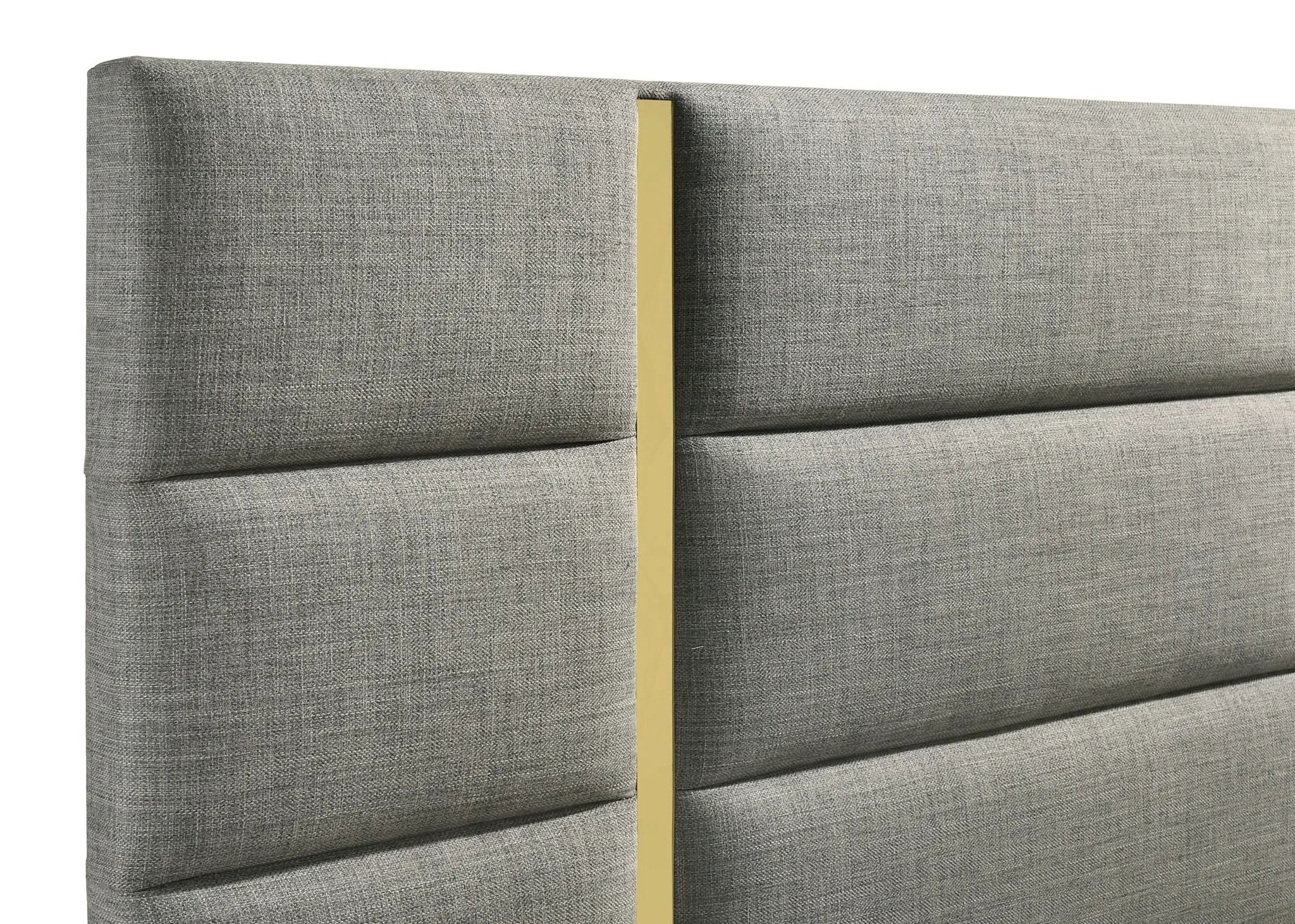 Ines 56-inch Fabric Upholstered Queen Panel Bed Grey by Unique Piece Furniture