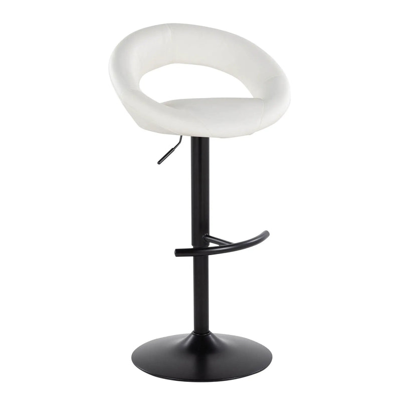 Posh - Contemporary Adjustable Barstool With Swivel & Rounded T Footrest (Set of 2) by Unique Piece Furniture