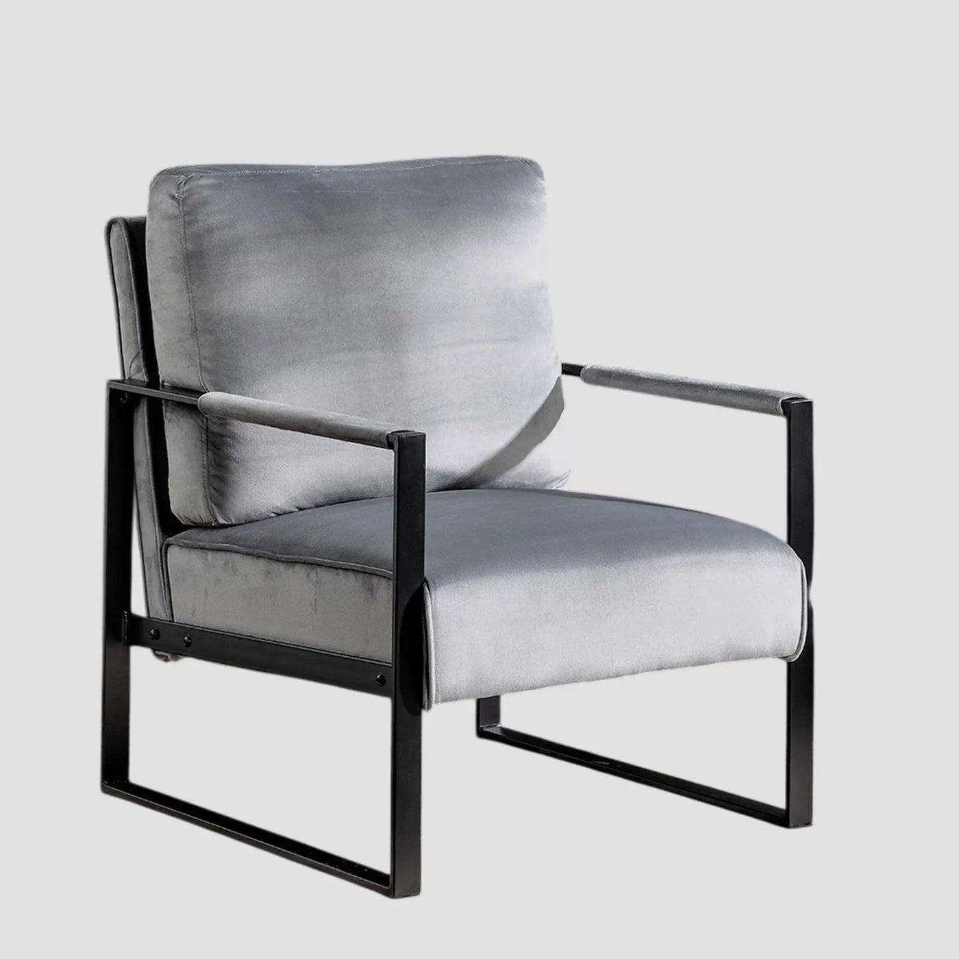 Classic Mid Century Modern Accent Chair With Durable Square Metal Frame, Armchair by Unique Piece Furniture