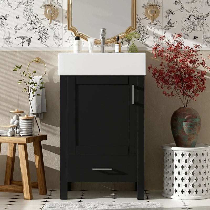 Bathroom Vanity With Sink, Frame And Drawer by HouseOfZazla