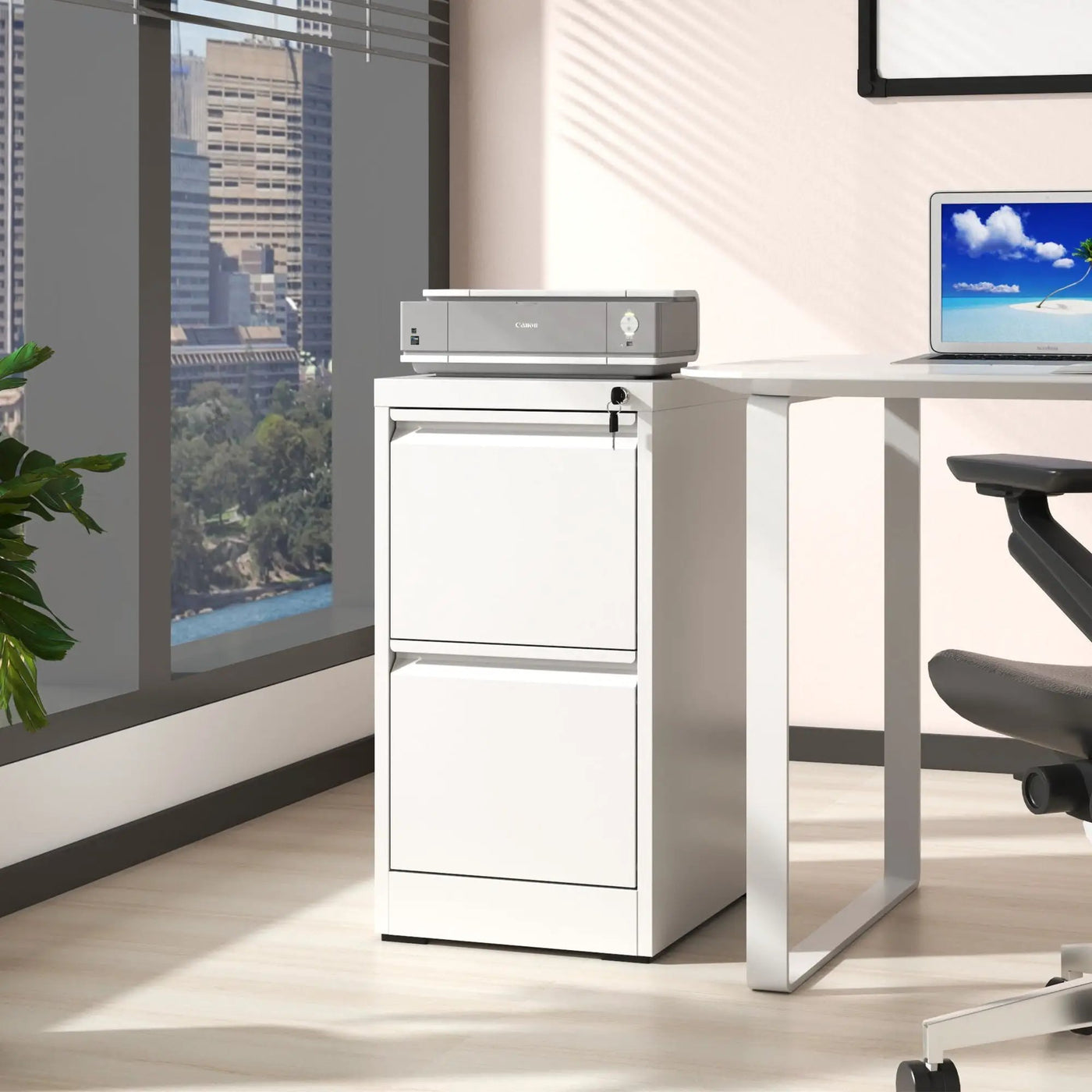 Steel Drawer Vertical File Cabinet With Lock For A4 Legal / Letter Size by HouseOfZazla