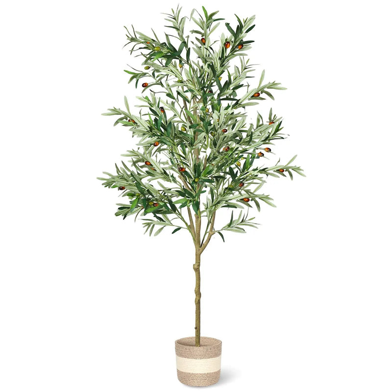 6FT Artificial Olive Tree Indoor Faux Plant by HouseOfZazla