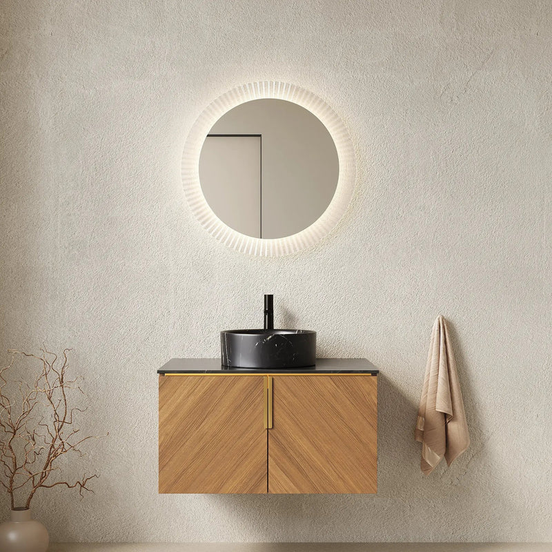 ARAI 30" Bathroom Vanity & Sink, Wall-Mounted Plywood Cabinet with Double Doors by HouseOfZazla