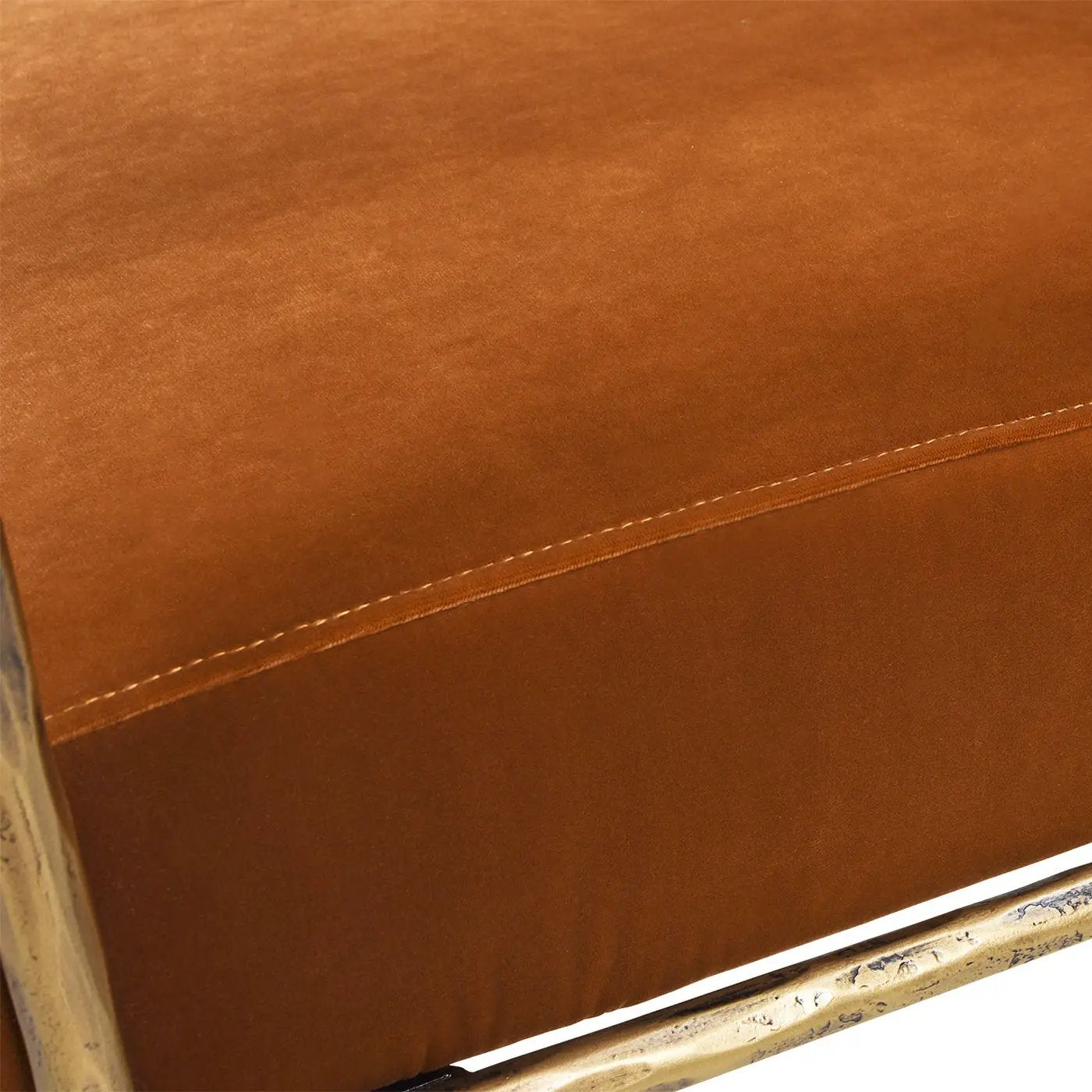 Aerin - Hammered Brass Upholstered Accent Arm Chair by Unique Piece Furniture
