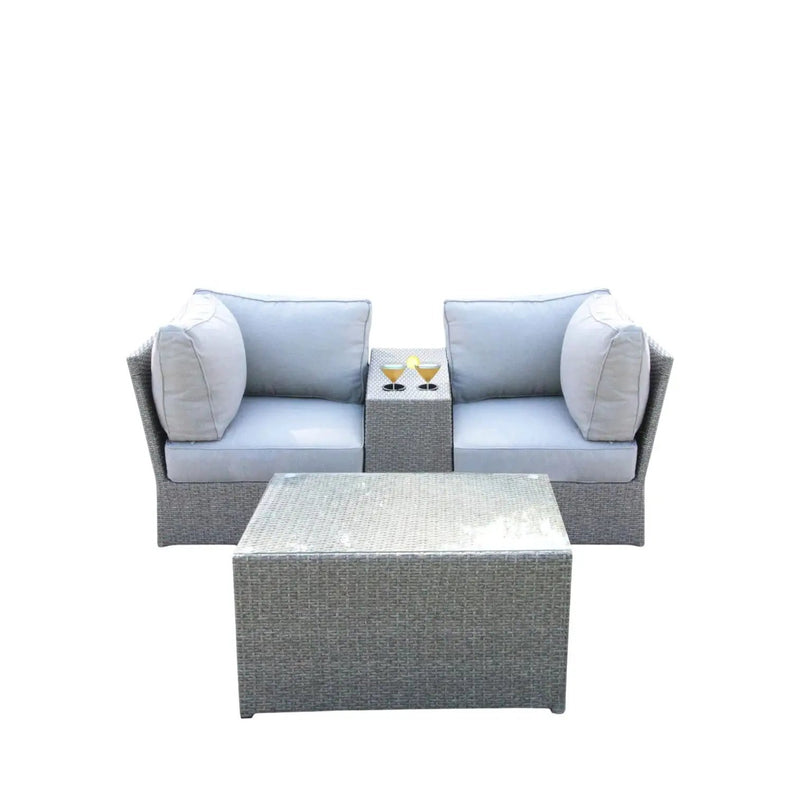 Comfortable Modern Patio Rattan Sectional Set With Cushions by Unique Piece Furniture