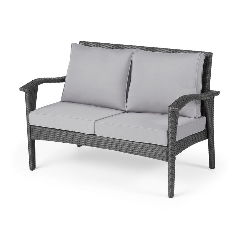 Honolulu Loveseat - Gray / Silver by HouseOfZazla