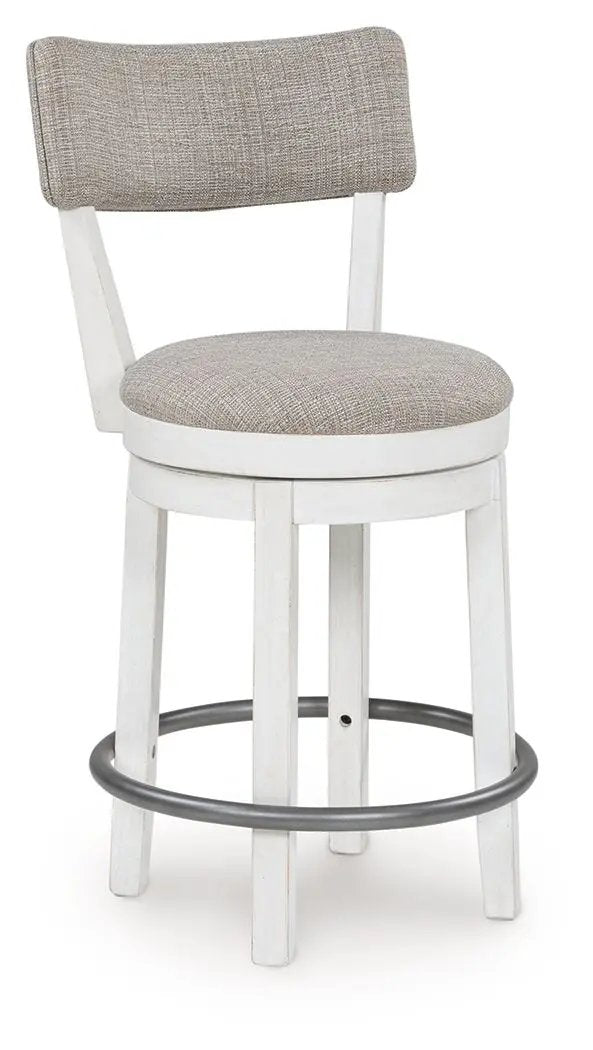 Robbinsdale - Upholstered Swivel Barstool (Set of 2) - Antique White by Unique Piece Furniture