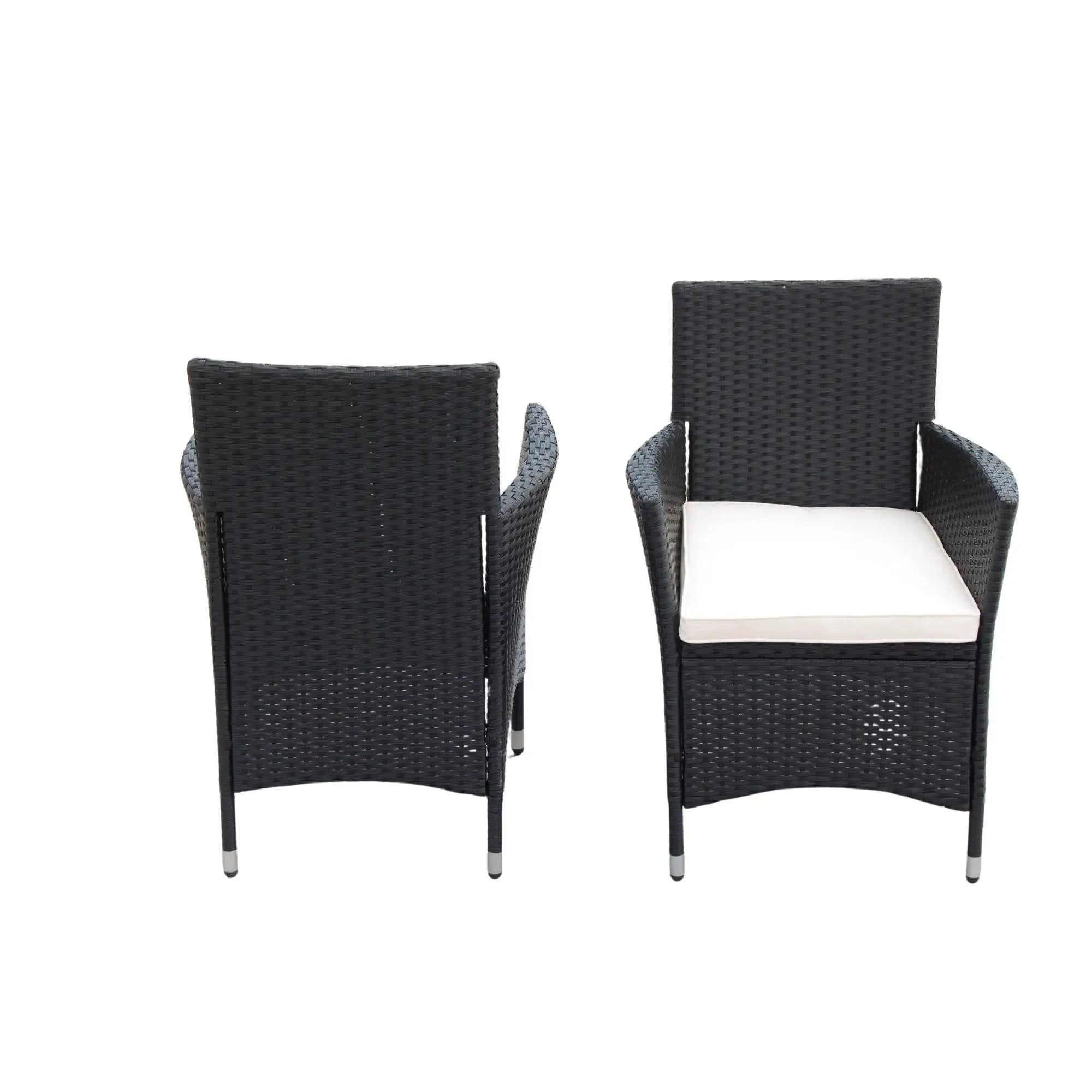 Outdoor Patio Wicker Dining Set With Acacia Wood Top by HouseOfZazla