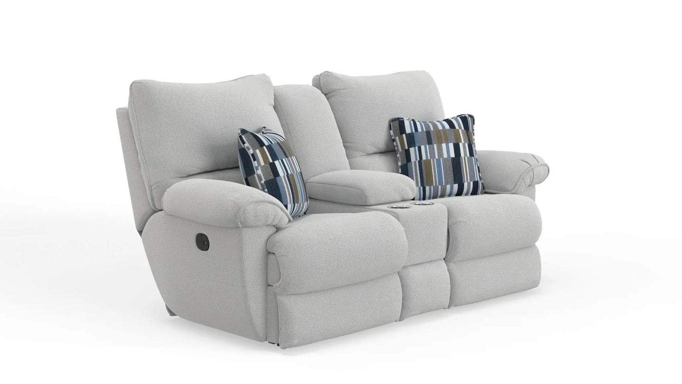 Lenny - Power Lay Flat Reclining Console Loveseat by Unique Piece Furniture
