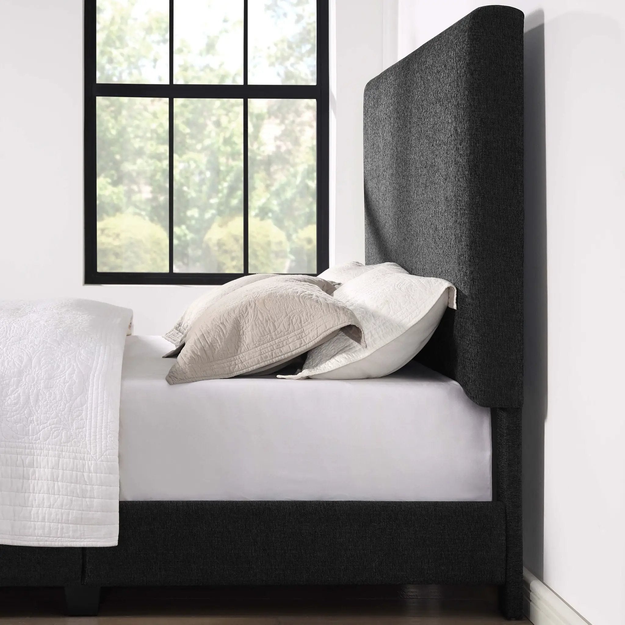 Platform Bed & Upholstered Headboard by Unique Piece Furniture