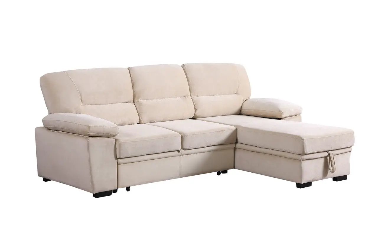 Kipling - Reversible Sleeper Sectional Sofa Chaise by HouseOfZazla