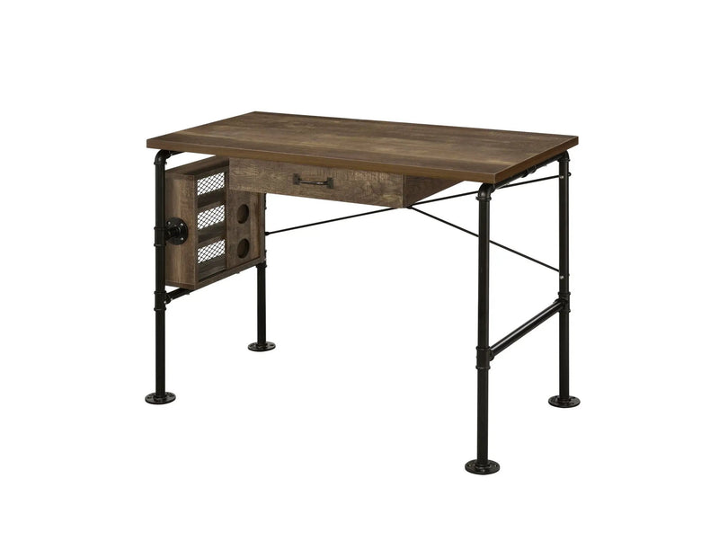 Endang - Writing Desk - Weathered Oak / Black by Unique Piece Furniture