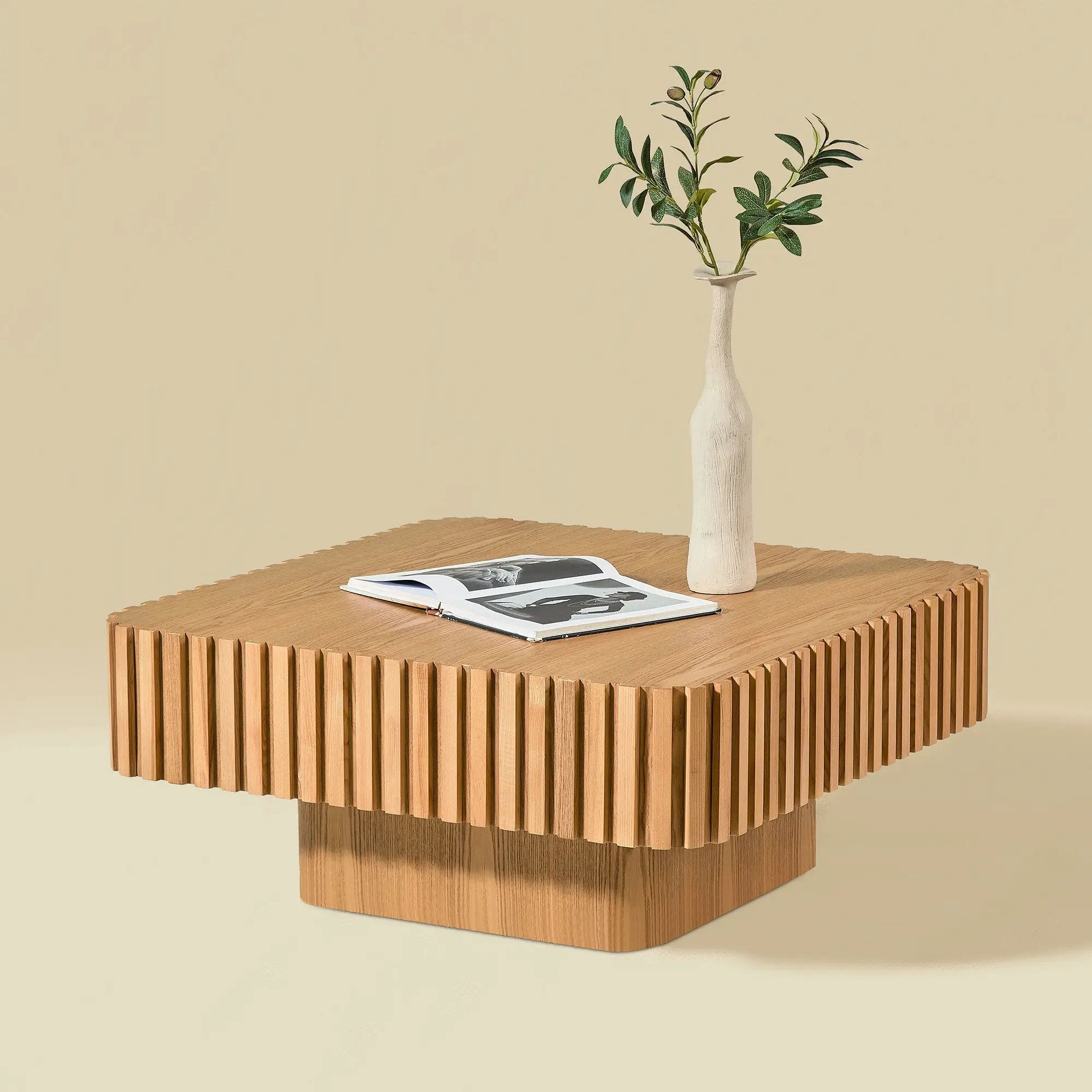 31.5 Inch Modern Handcraft Drum Coffee Table by HouseOfZazla
