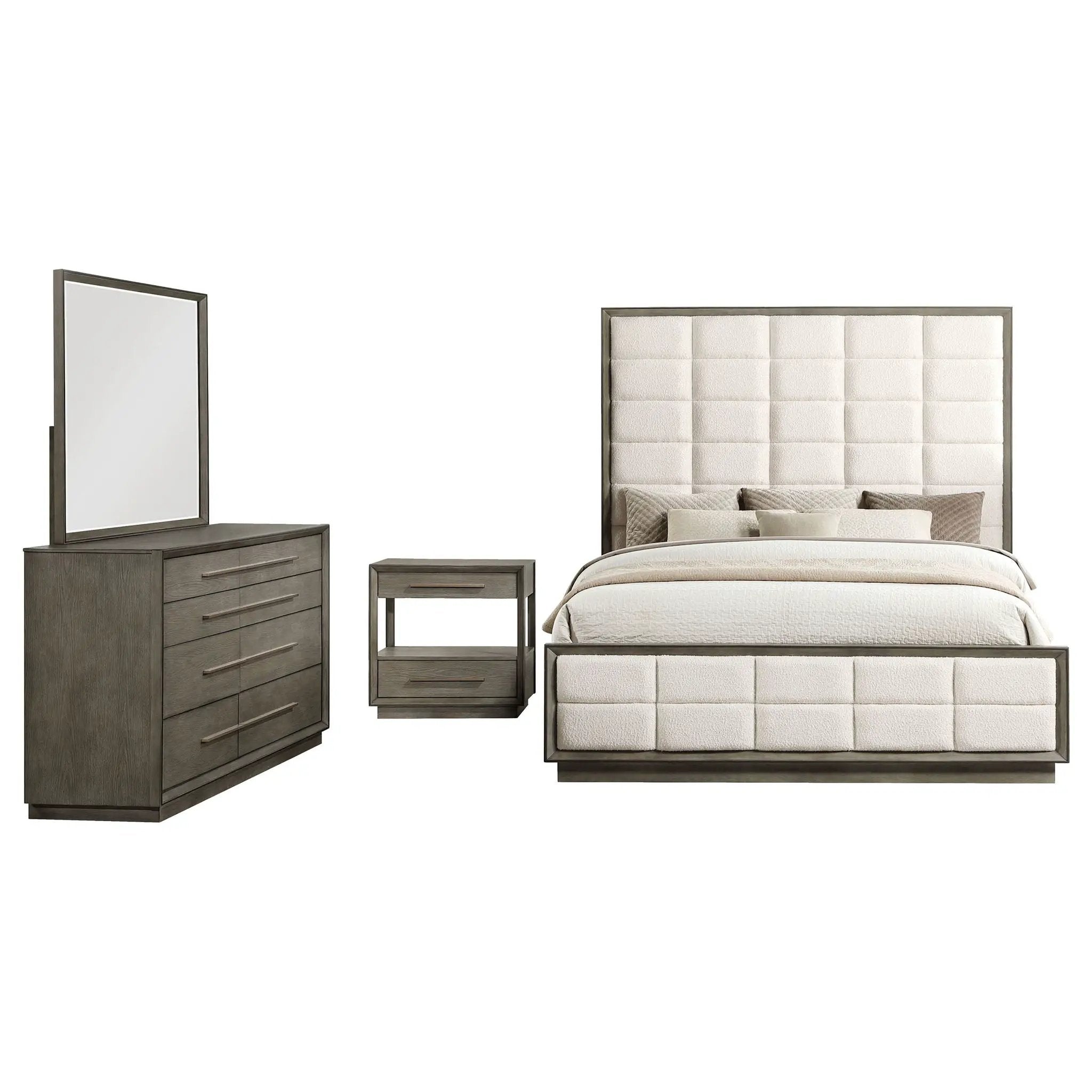 Durango 4-piece California King Bedroom Set Taupe Oak by Unique Piece Furniture