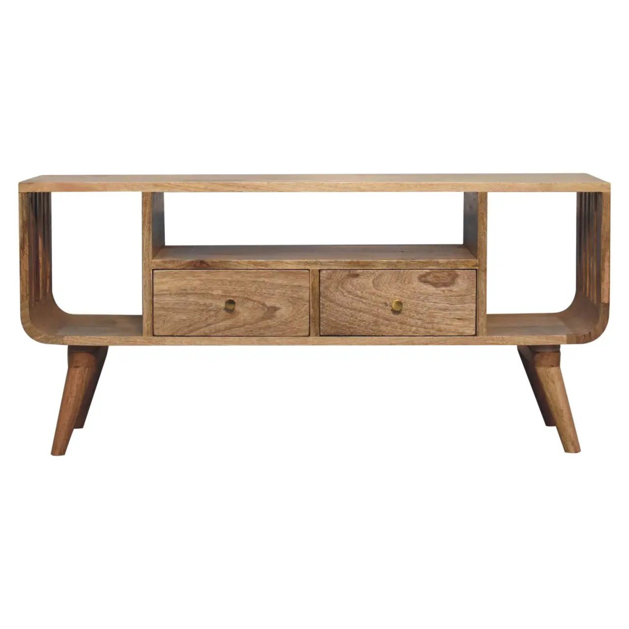 Solid Wood Soba Nordic Media Unit by HouseOfZazla