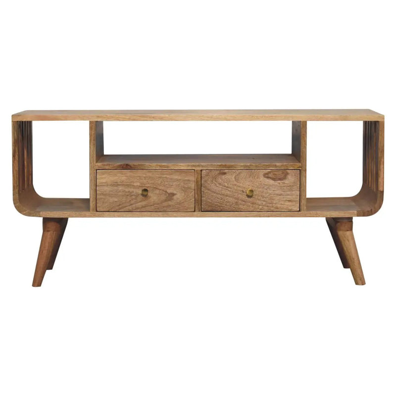 Solid Wood Soba Nordic Media Unit by HouseOfZazla