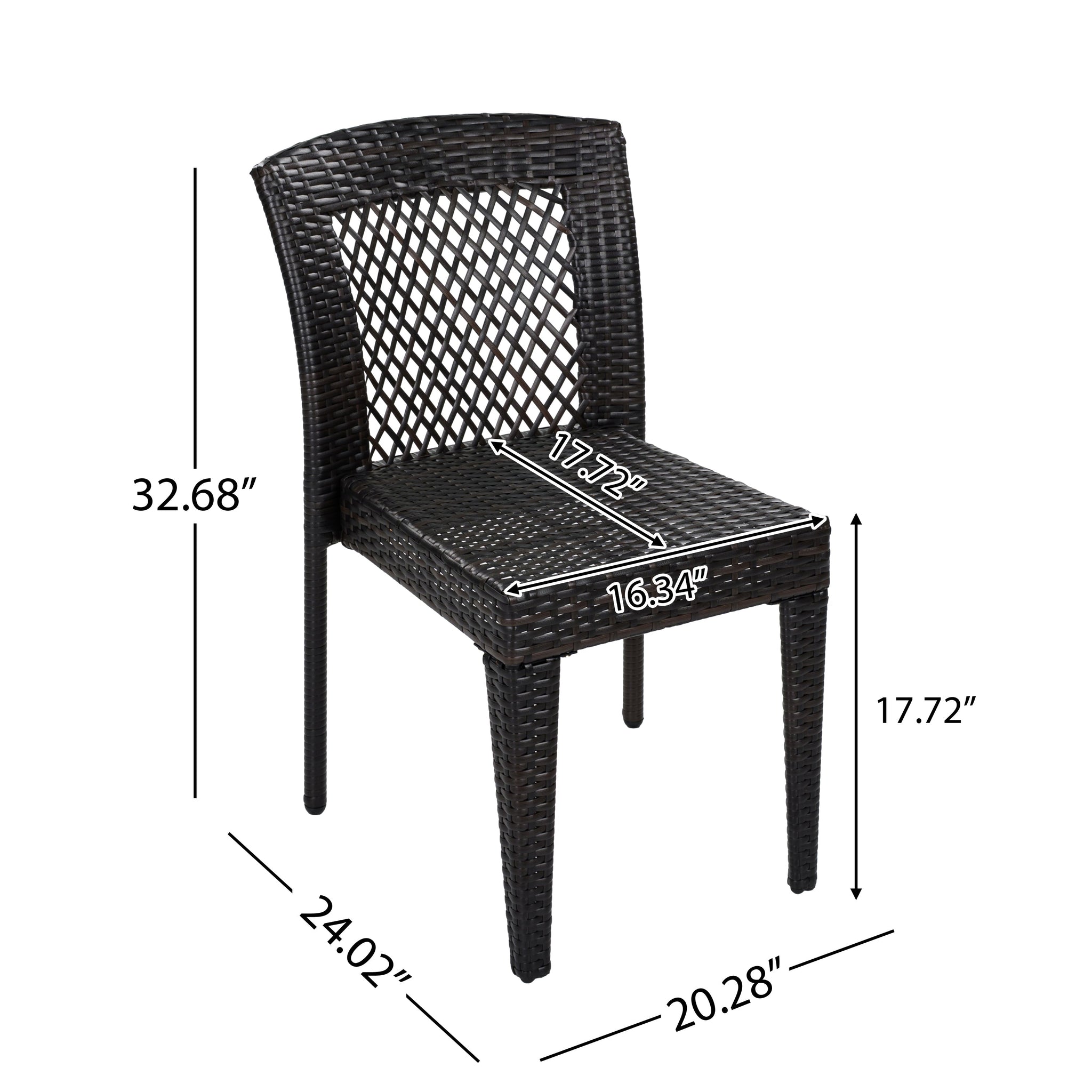 5-Piece Outdoor Dining Set, Acacia Wood Rectangular Patio Table & 4 PE Rattan Iron Frame Dining Chairs by HouseOfZazla