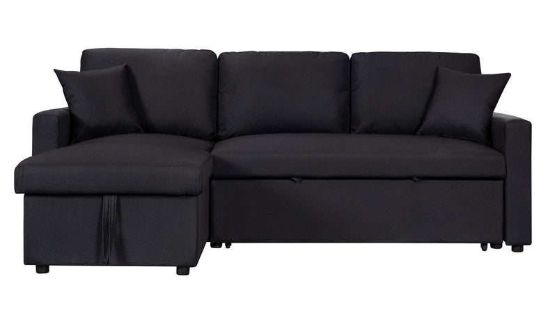 Paisley - Fabric Reversible Sleeper Sectional Sofa With Storage Chaise by HouseOfZazla