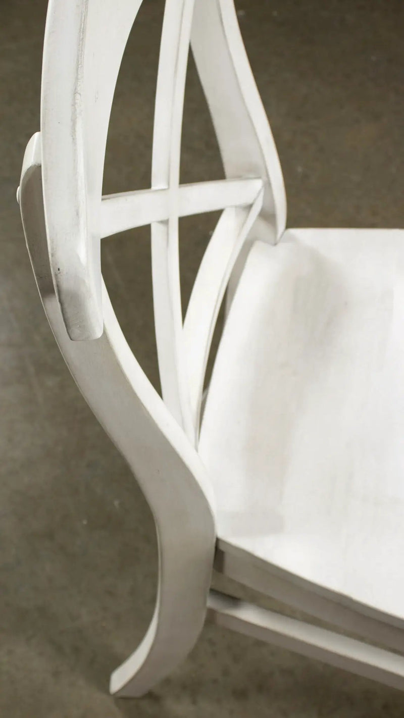 Harola - Cross-Back Dining Side Chairs In (Set of 2) - Smoky White by HouseOfZazla