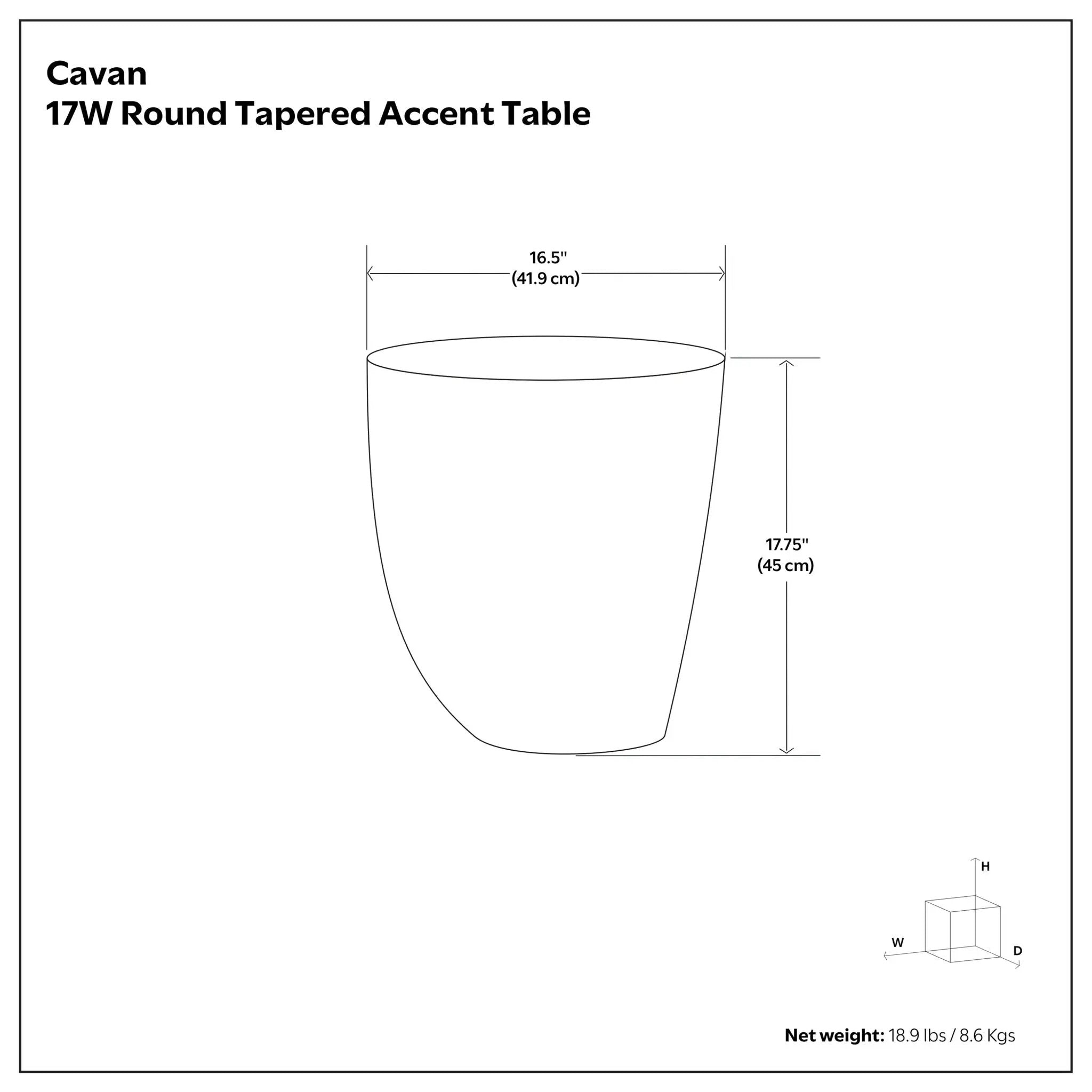 Cavan - Cast Aluminum Side Table - Antique Brass by Unique Piece Furniture