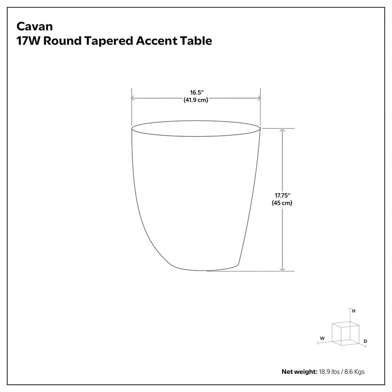 Cavan - Cast Aluminum Side Table - Antique Brass by Unique Piece Furniture
