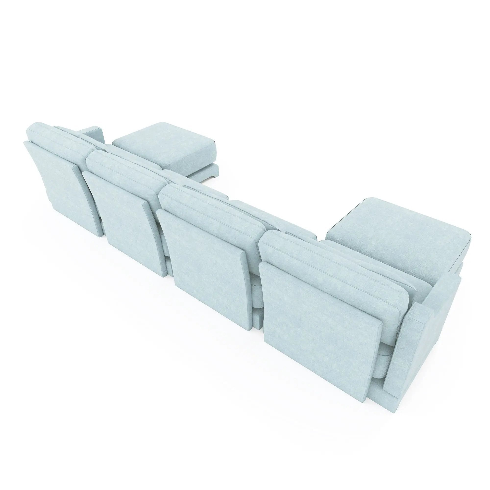 Stylish Sofa With Ottoman And Lumbar Pillows, Ergonomic Design by HouseOfZazla