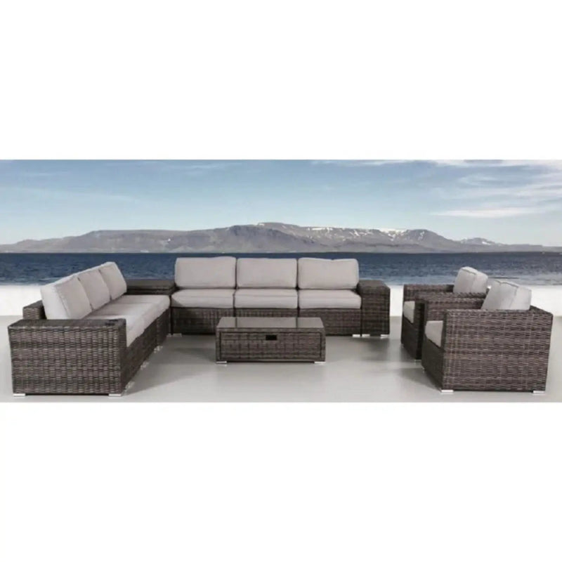 Stylish Rattan Wicker Person Seating Group With Premium Sunbrella Cushions Perfect For Outdoor Entertaining by HouseOfZazla
