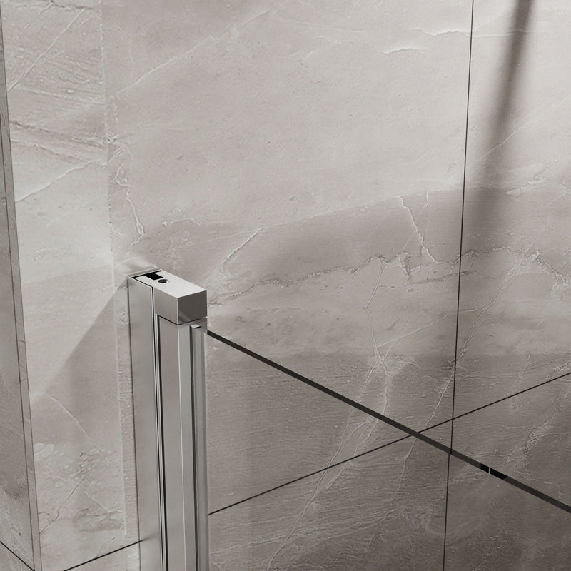 Pivot Shower Door, Tempered Glass, Semi Frameless by HouseOfZazla