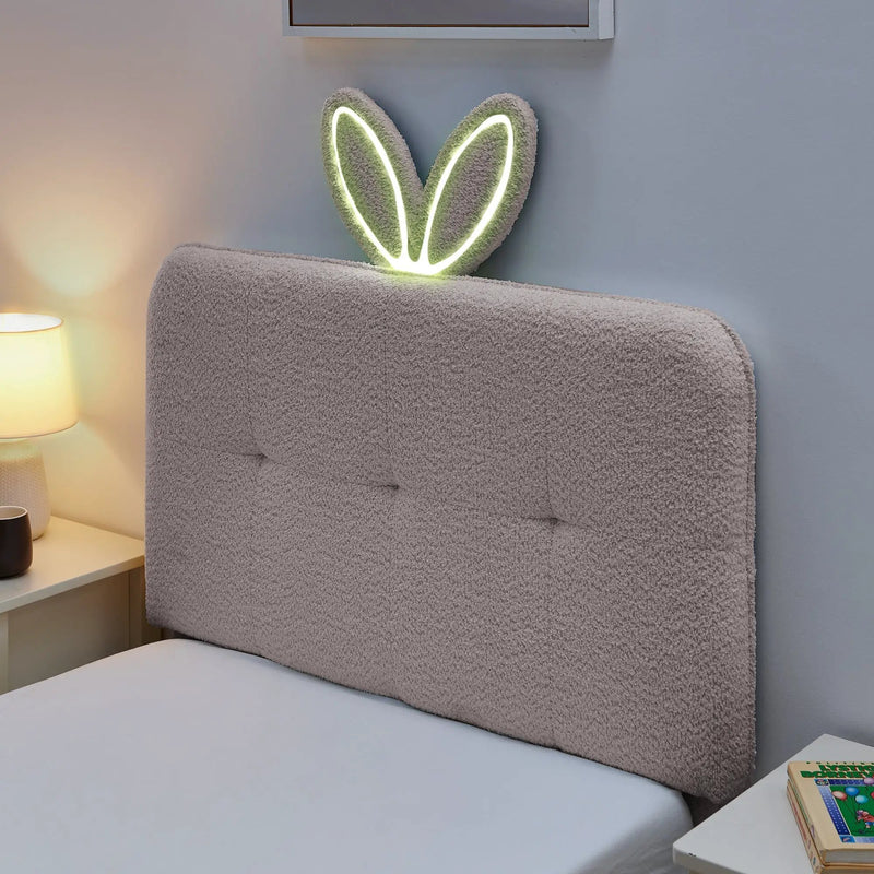 Twin Size Kids Upholstered Bed with Oversized Rabbit Ear Headboard by HouseOfZazla