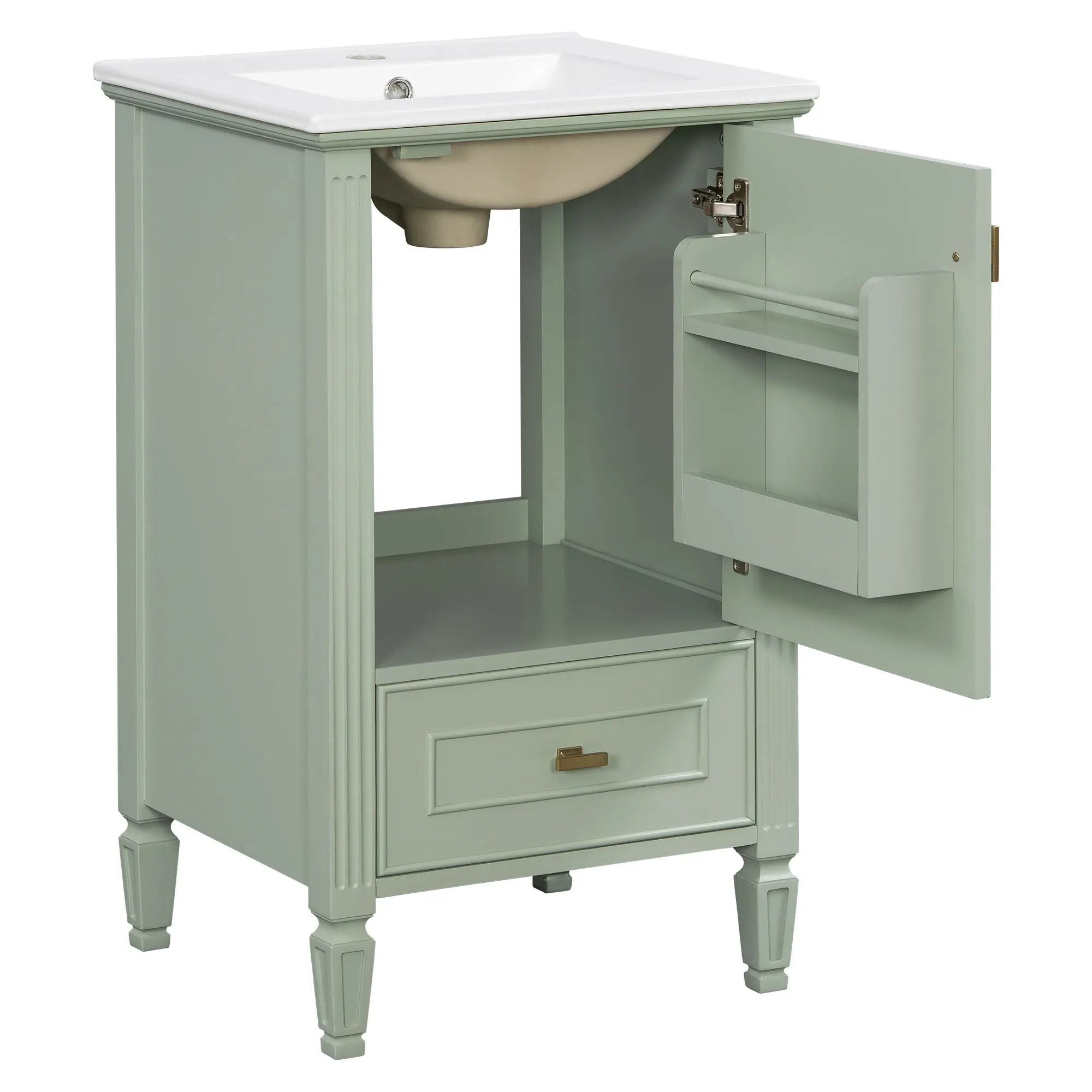 Retro Bathroom Vanity With Sink by HouseOfZazla