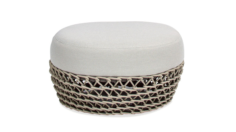 Willow - Round Upholstered Patio Ottoman by HouseOfZazla