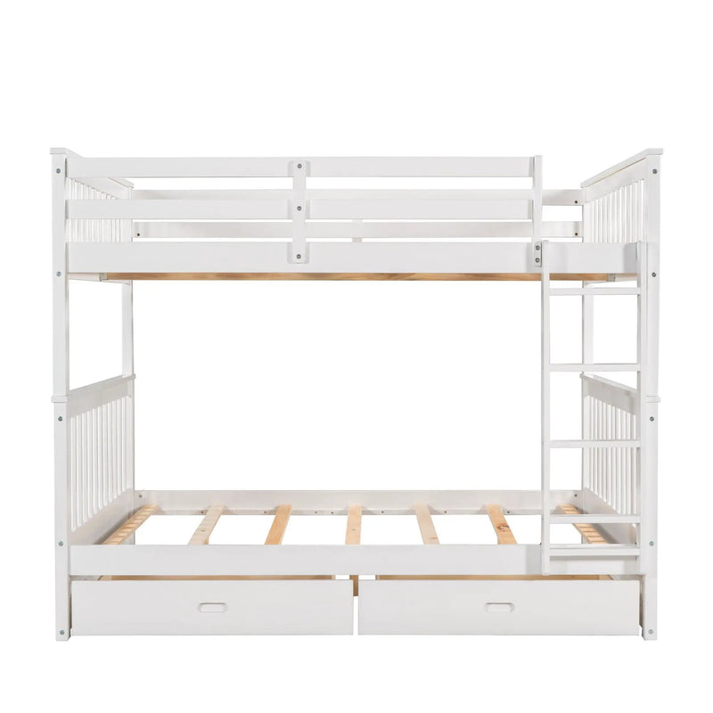 Bunk Bed With Ladders And 2 Storage Drawers by Unique Piece Furniture